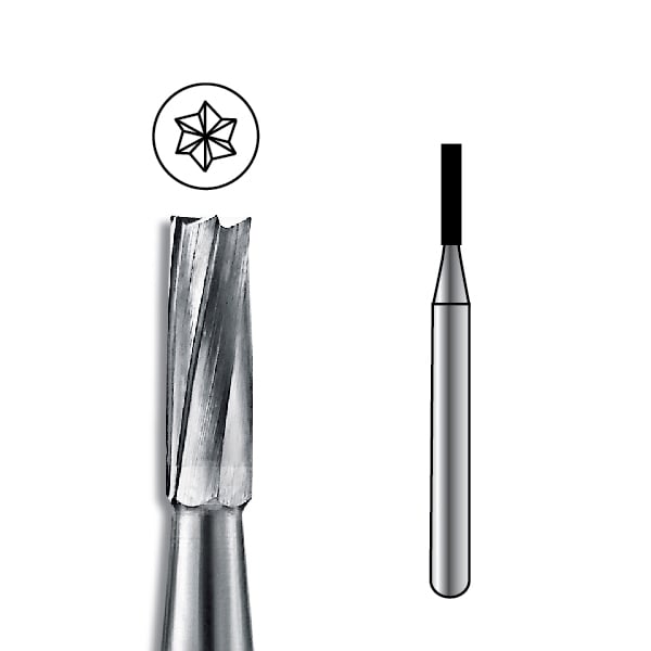 Pac-Dent HP #57 Straight Fissure Carbide Bur, Clinic Pack of 100 Burs