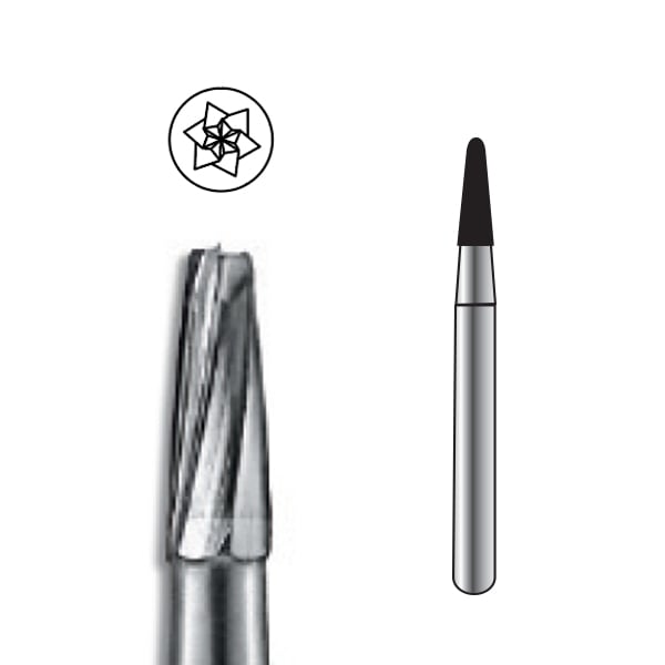 Pac-Dent RA #1171 Taper Fissure Dome Carbide Bur, Package of 10
