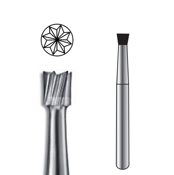 Pac-Dent RA #38 Inverted Cone Carbide Bur, Clinic Pack of 100 Burs