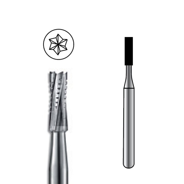 Pac-Dent FG #558 Straight Fissure Crosscut Carbide Bur, Package of 10