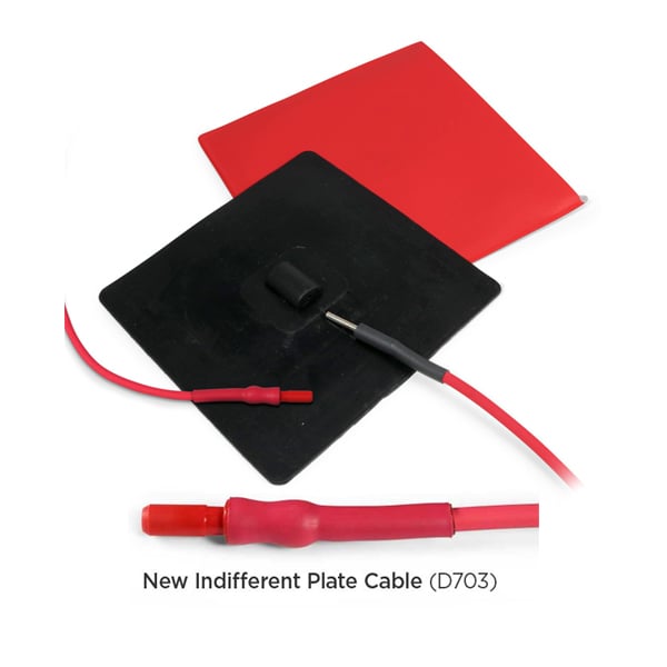 Parkell Sensimatic D700SE Flexible Indifferent Plate with Red Cable, D703
