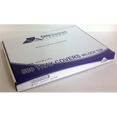 Plasdent Clear Plastic B Tray Sleeves, 10.50" x 14", Box of 500