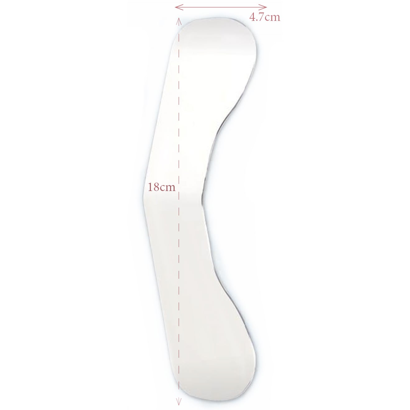 Plasdent Intraoral Angled Photographic Mirror, Upper/Lower Buccal, 1 4/5" x 7", Stainless Steel, Single-Sided