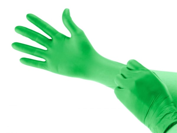 Primo Chloroprene Exam Gloves, X-Small, Powder Free, Green, 200/Box