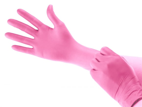 Primo Chloroprene Exam Gloves, X-Small, Pink, Powder Free, 200/Box