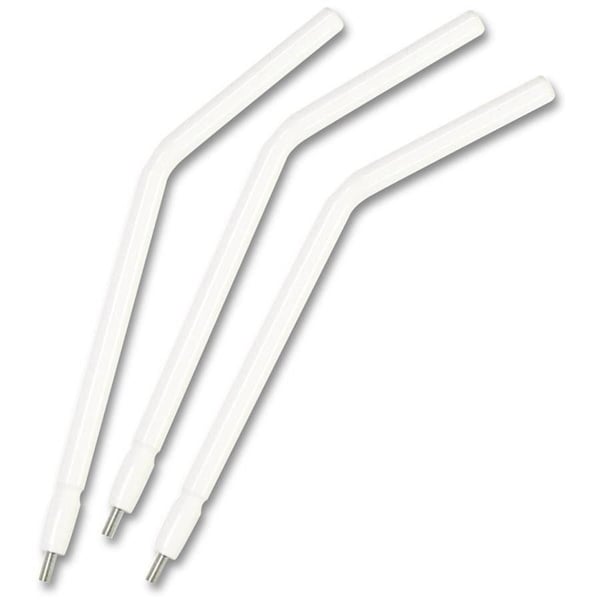 Primo Air/Water Syringe Tips, 150/Bx, White with Metal Stem