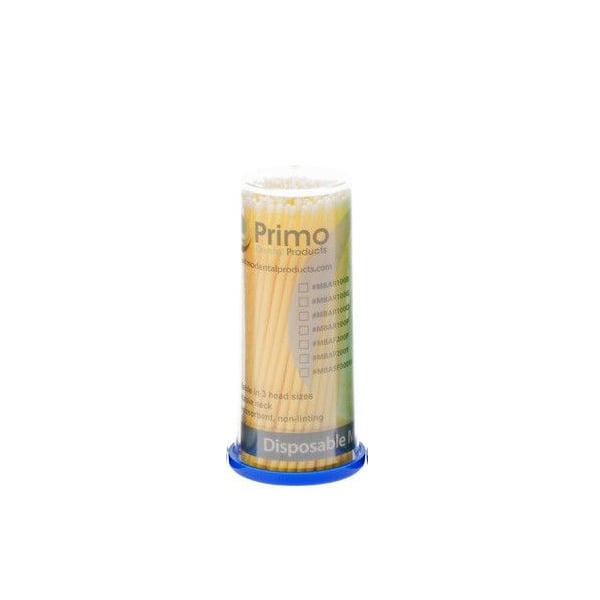 Primo Micro Applicators Fine Tip, Yellow, 100/Pk