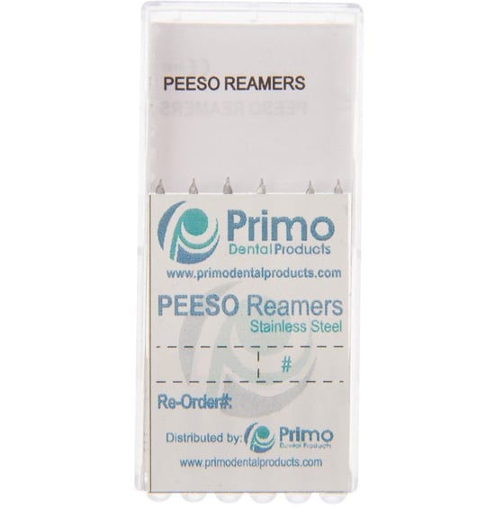 Primo Assorted #1-6 Peeso Reamers, 32mm, Stainless Steel, 6/Bx