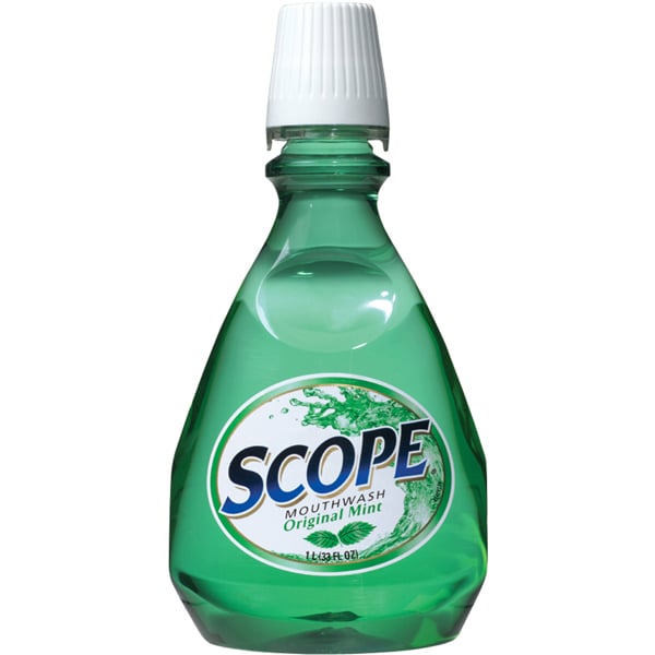 Crest Scope Classic Mouthwash, Original Mint, 1 Liter Bottle, Case of 6