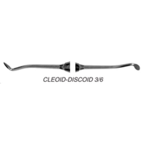 Quala #3/6 Large Cleoid-Discoid Carver, 1/4" Round Standard Handle
