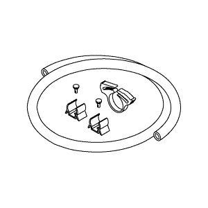 RPI Drain Hose Kit for Autoclave, 16" Length with Mounting Clip, MIK061