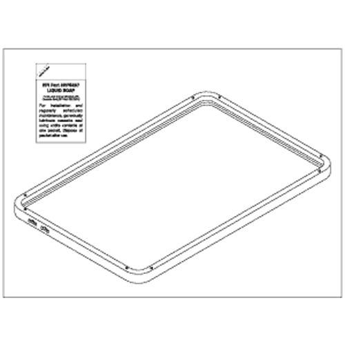 RPI Statim 5000 Cassette Seal, Black Silicone, 7-3/4 x 15-3/4, SCS029