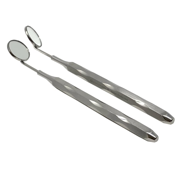 SHAFQAT Dental Mouth Mirror Combo Pack, #5 Mirrors, German Stainless Steel, 2 Mirrors + 2 Handles