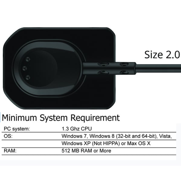 Signature HDI-S #2 Digital Radiography Sensor with Image Software, Direct USB, CMOS, Size #2 (31.5 x 42.8 x 4.8 mm)