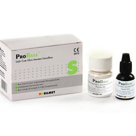 Silmet ProBase Glass Ionomer Reinforced Cement, Luting/Lining, 16g Powder & 12ml Liquid Kit