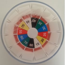 Spident Endo-Aide Gutta Percha Points Assortment, 12 Compartments Tray, 240 Points, ISO Sizes 15-80, Hand Rolled, Color Coded
