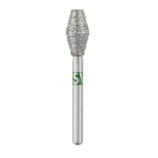 Piranha Diamonds FG #811.037 Coarse Grit, Barrel Shaped, Single Use Diamond Bur, 25/Box