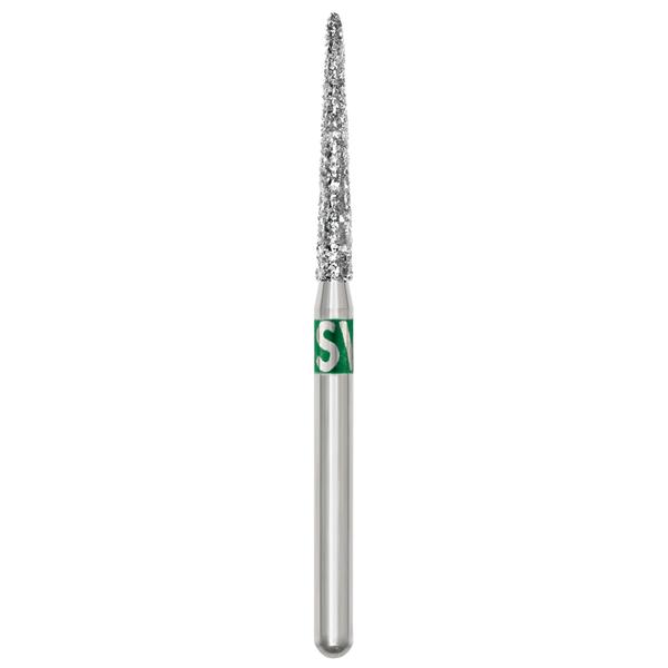 Piranha Diamonds FG #859.014 Coarse Grit, Needle Shaped, Single Use Diamond Bur, 25/Box
