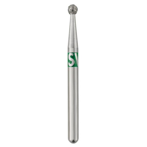 Piranha Diamonds FG #801.018 Coarse Grit, Round Shaped, Single Use Diamond Bur, 25/Box