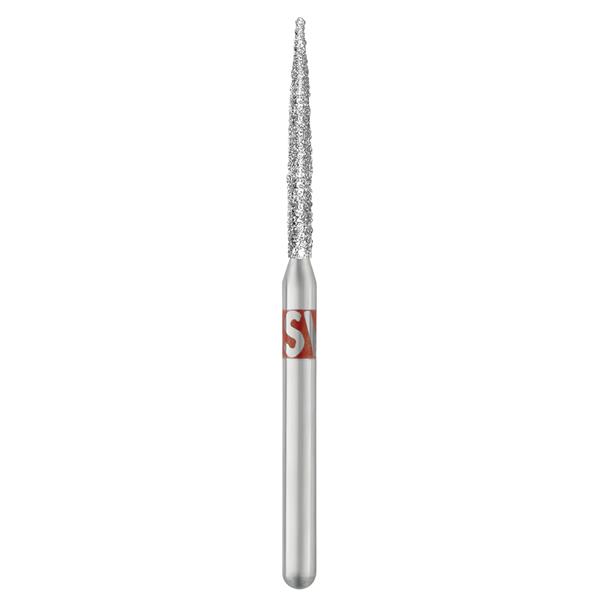 Piranha Diamonds FG #862.012 Fine Grit, Flame Shaped, Single Use Diamond Bur, 25/Box