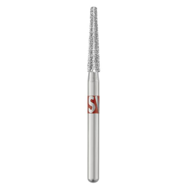 Piranha Diamonds FG #856.016 Fine Grit, Round End Taper, Single Use Diamond Bur, 25/Box