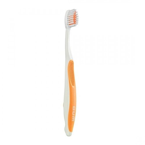 GUM Ortho Toothbrush with Soft V-Trim Bristles, 4 Rows, 34 Tufts, Box of 12