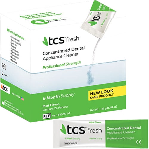 TCS Concentrated Denture Cleaner, Mint Flavor, 1.75 gm Packets, Box of 24, 01KV4TT6DCY9TR0CQ3CDJWJTZ1