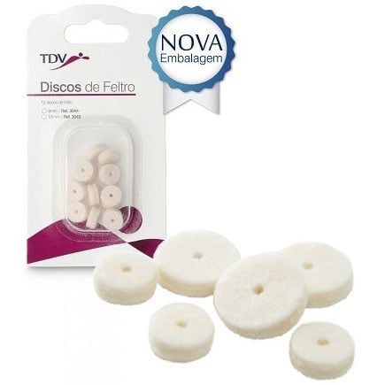 TDV Felt Wheels, 12mm Diameter, 12 per Box