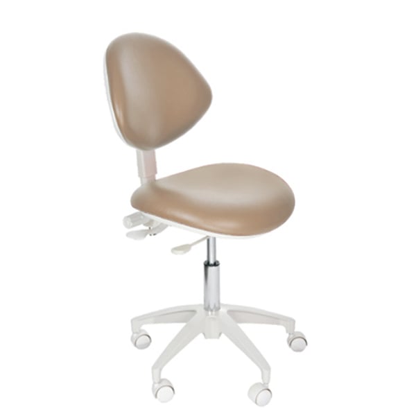 Mirage Doctor's Stool, Taupe, 5-Leg Base, 18" Seat Width, 19"-23" Seat Height