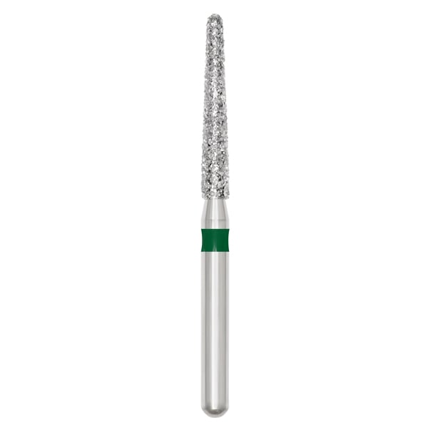 TriRockDental FG #850-018C Round End Taper Diamond Bur, Coarse Grit, Multi-Use, 10/Pack