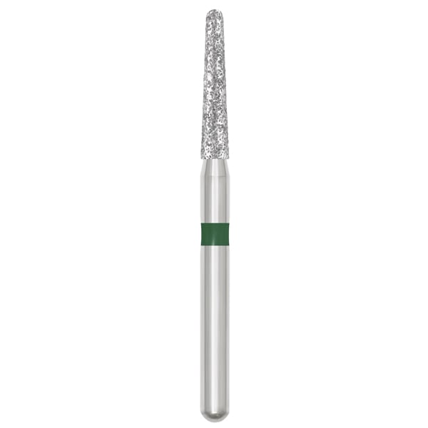 TriRockDental FG #856-016C Round End Taper Diamond Bur, Coarse Grit, Multi-Use, 10/Pack