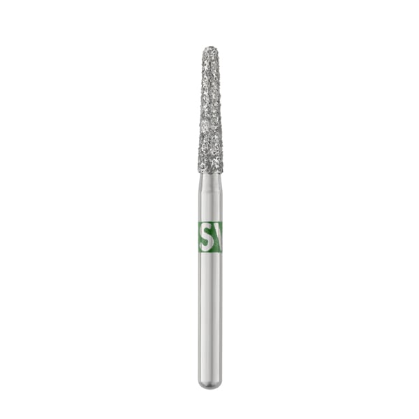 TriRockDental FG #856-018C Round End Taper Diamond Bur, Coarse Grit, Multi-Use, 10/Pack