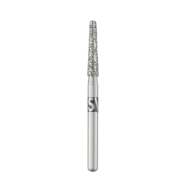 TriRockDental FG #856-018SC Round End Taper Diamond Bur, Super Coarse, 10/Pack