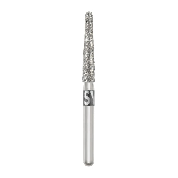 TriRockDental FG #856-025SC Round End Taper Diamond Bur, Super Coarse, 10/Pack