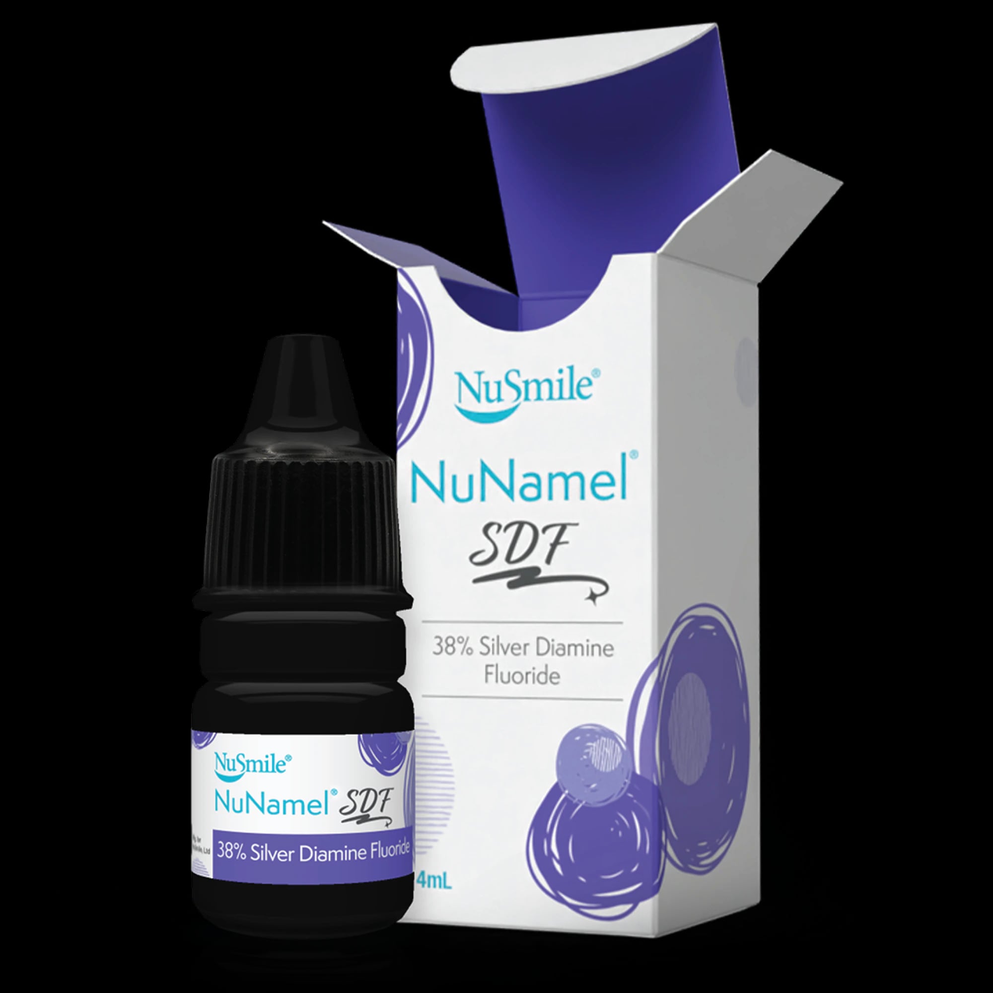 NuSmile 38% Silver Diamine Fluoride (SDF) Liquid, 4 ml Bottle