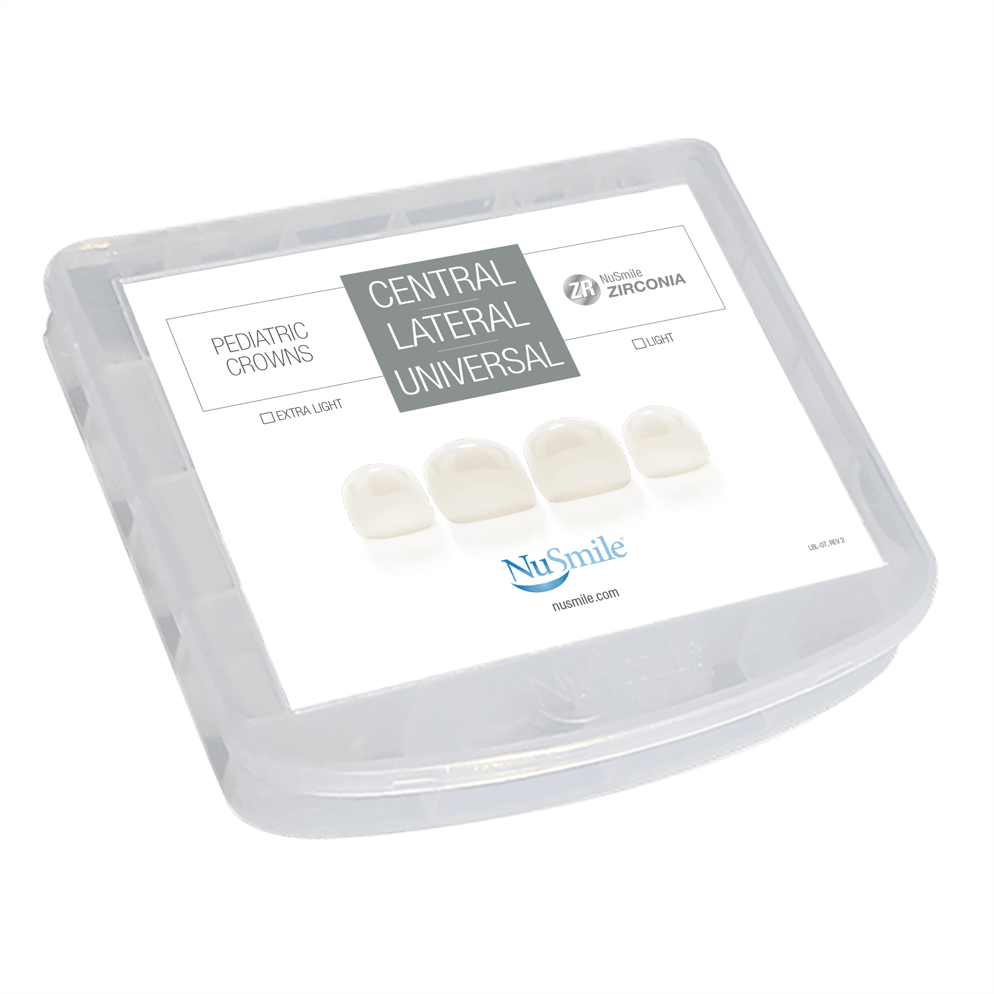 NuSmile ZR Anterior Pediatric Crown Storage Box