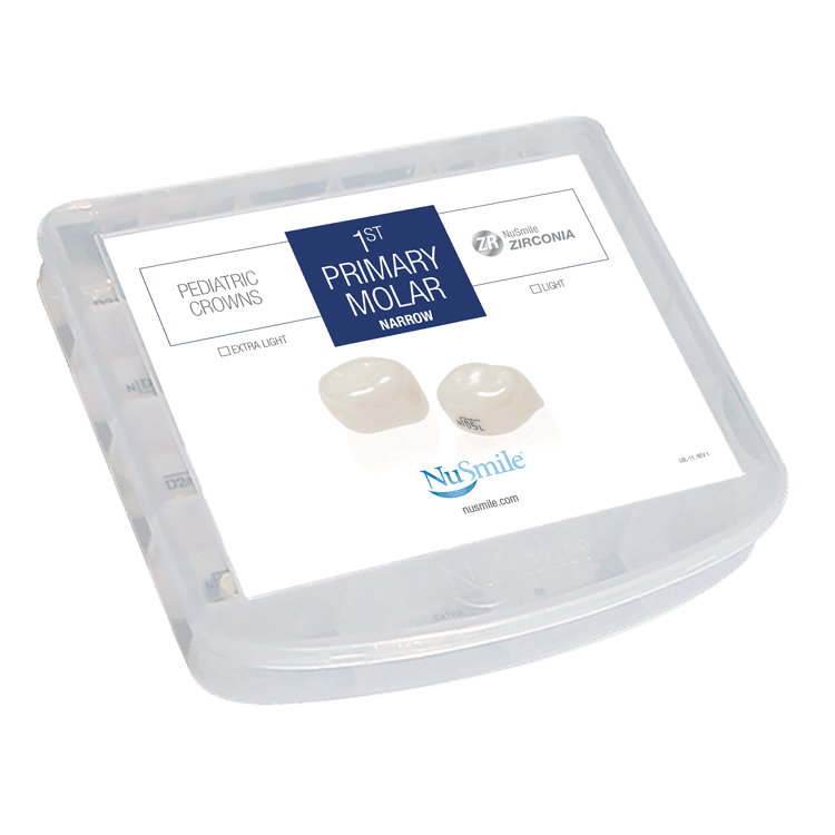 NuSmile ZR Narrow 1st Primary Molar Crown Storage Box
