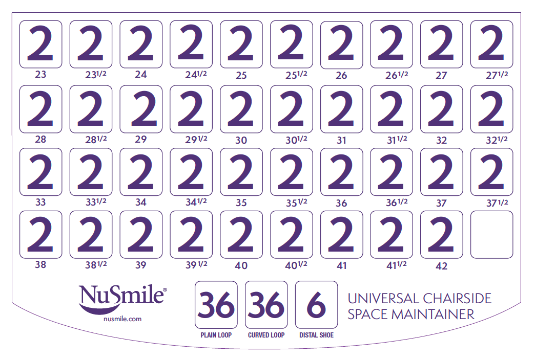 NuSmile Universal Chairside Space Maintainer Professional Kit