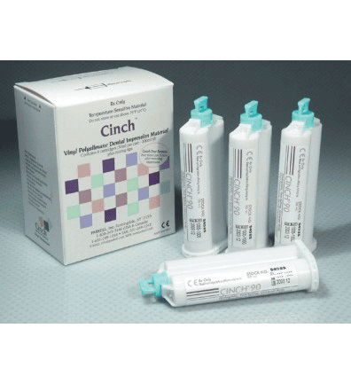 Parkell Cinch 90 VPS Impression Material, Medium Body, Fast Set, 50 mL Cartridges, 4/Pk, S453S