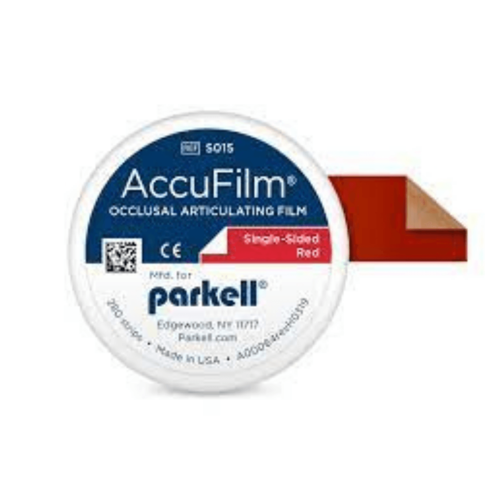 Parkell AccuFilm I Single-Sided Articulating Film, Red, Pre-Cut Strips, 21 Microns, 3-1/2" x 7/8", 280/Box, S015