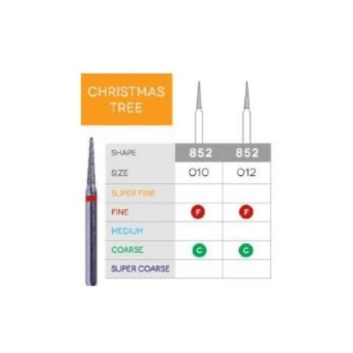 Sabur X-Mas Diamond Bur 852-010F, 10/Pk