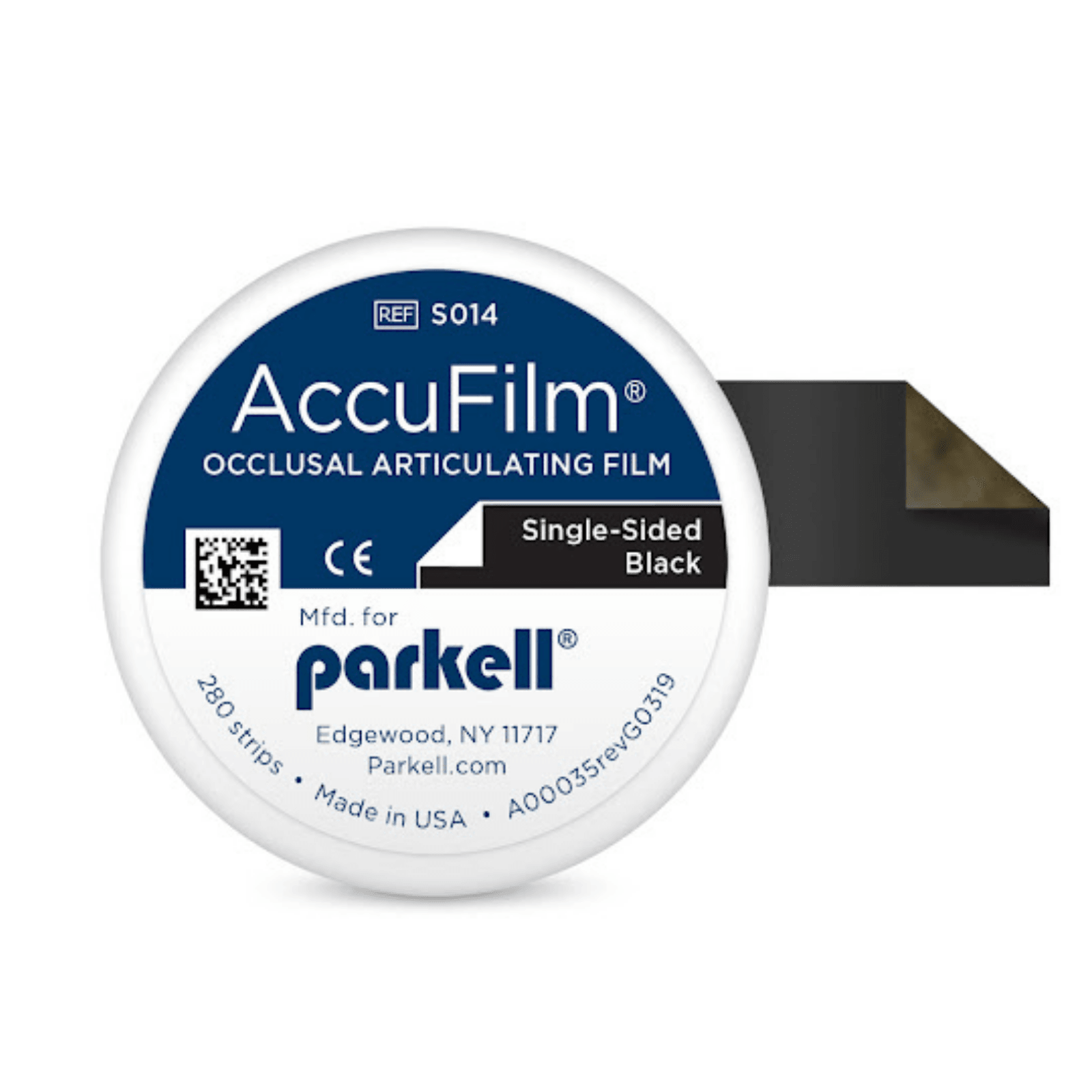 AccuFilm II Double-Sided Articulating Film, Black/Black, Precut Strips, 280/Pkg, S018