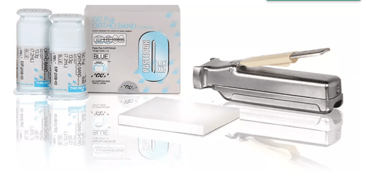 GC Fuji ORTHO BAND Paste Pak Starter Kit, Blue Glass Ionomer, 2 Cartridges, 439460