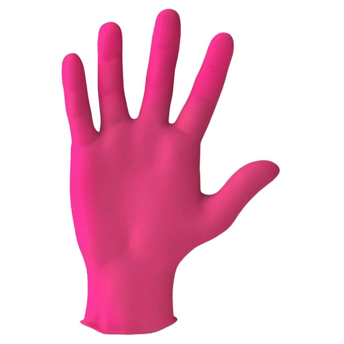 Ventyv Rose Nitrile Powder-Free Examination Gloves, X-Large, Textured, 200/Box