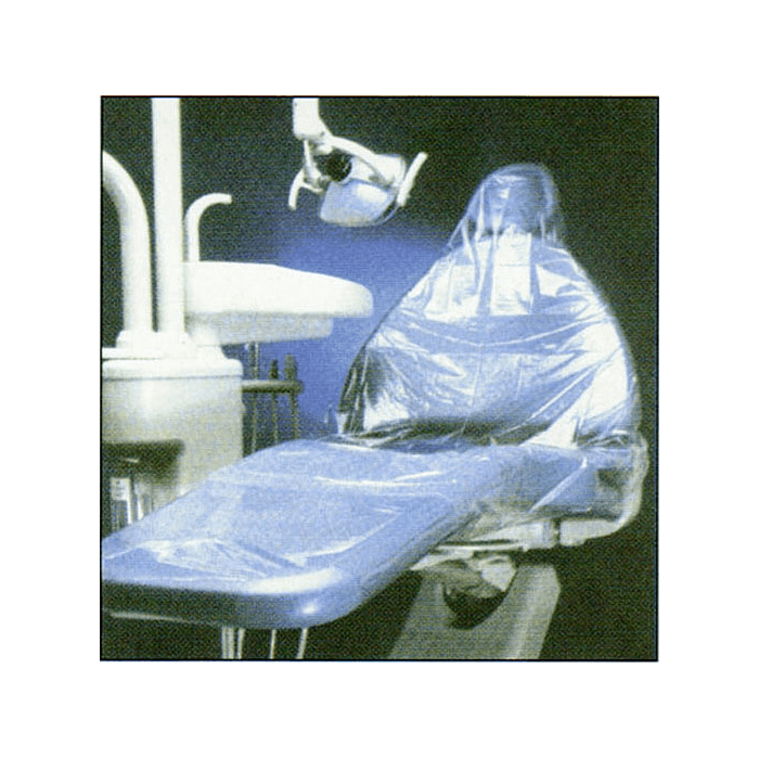 PureLife Dental Chair Sleeves, Full Chair, Clear Plastic, 29" x 80", 125 per Box