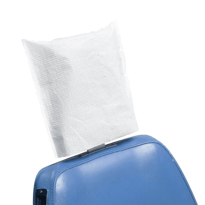 House Brand Headrest Covers, Paper/Poly, 10" x 13", White, 500/Box