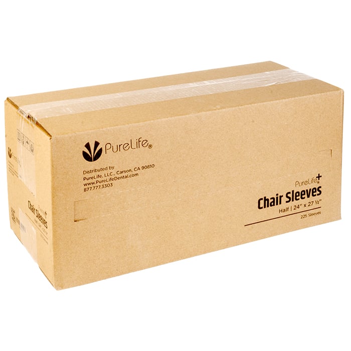 PureLife+ Chair Sleeves, Half, Clear Plastic, 24" x 27.5", 225/Box