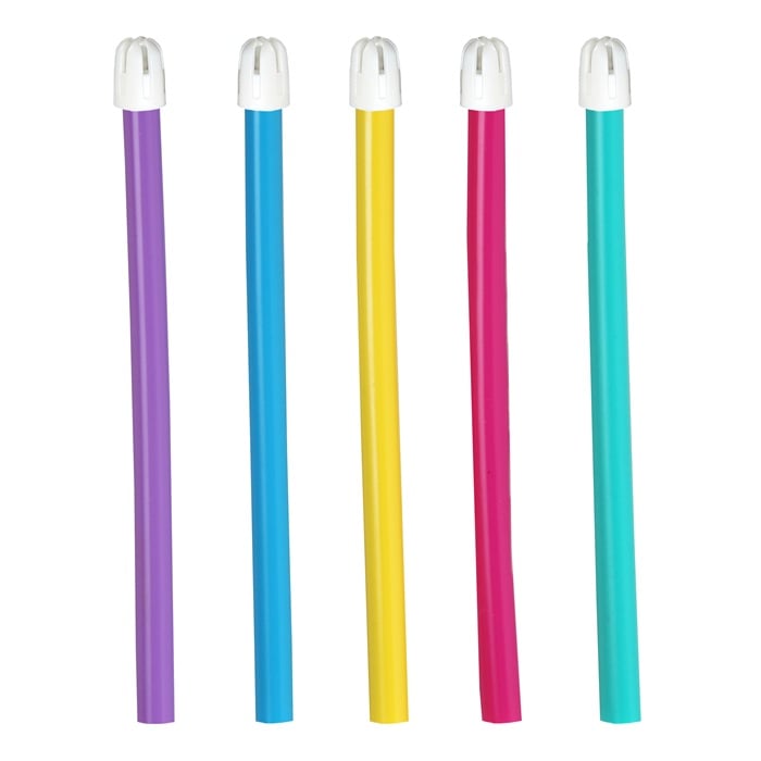 Spectrum Saliva Ejectors, Assorted Colors, Flexible Disposable, 100/Box
