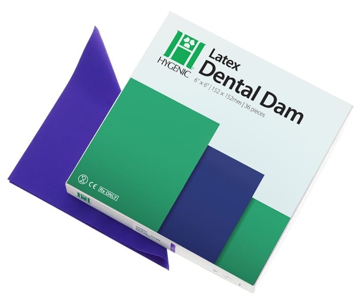 Hygenic Dental Dam - Latex - 6" x 6" - Green Heavy (36/Box)