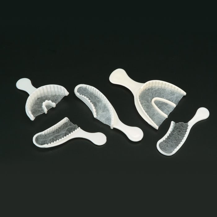 House Brand Disposable Bite Trays - Anterior, Perforated, 40/Box